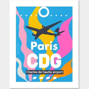 CDG Charles de Gaulle Paris Airport Posters and Art